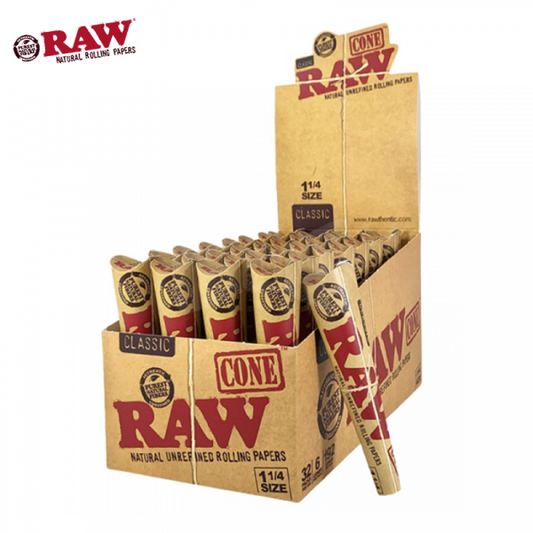 RAW CLASSIC 1¼ SIZE PRE-ROLLED CONE 6CT