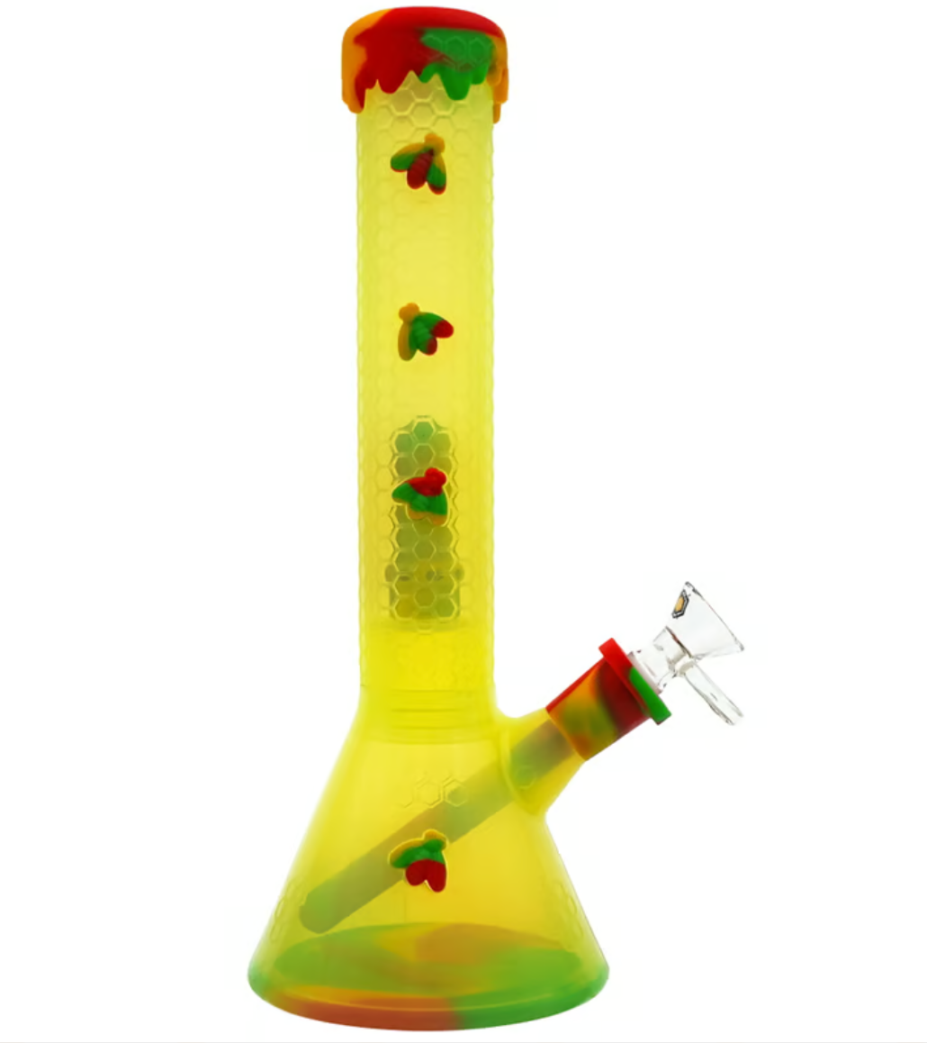 10.5 IN. Stratus OPAQUE Silicone Water Pipe with Inbuilt Shower Head Percolator