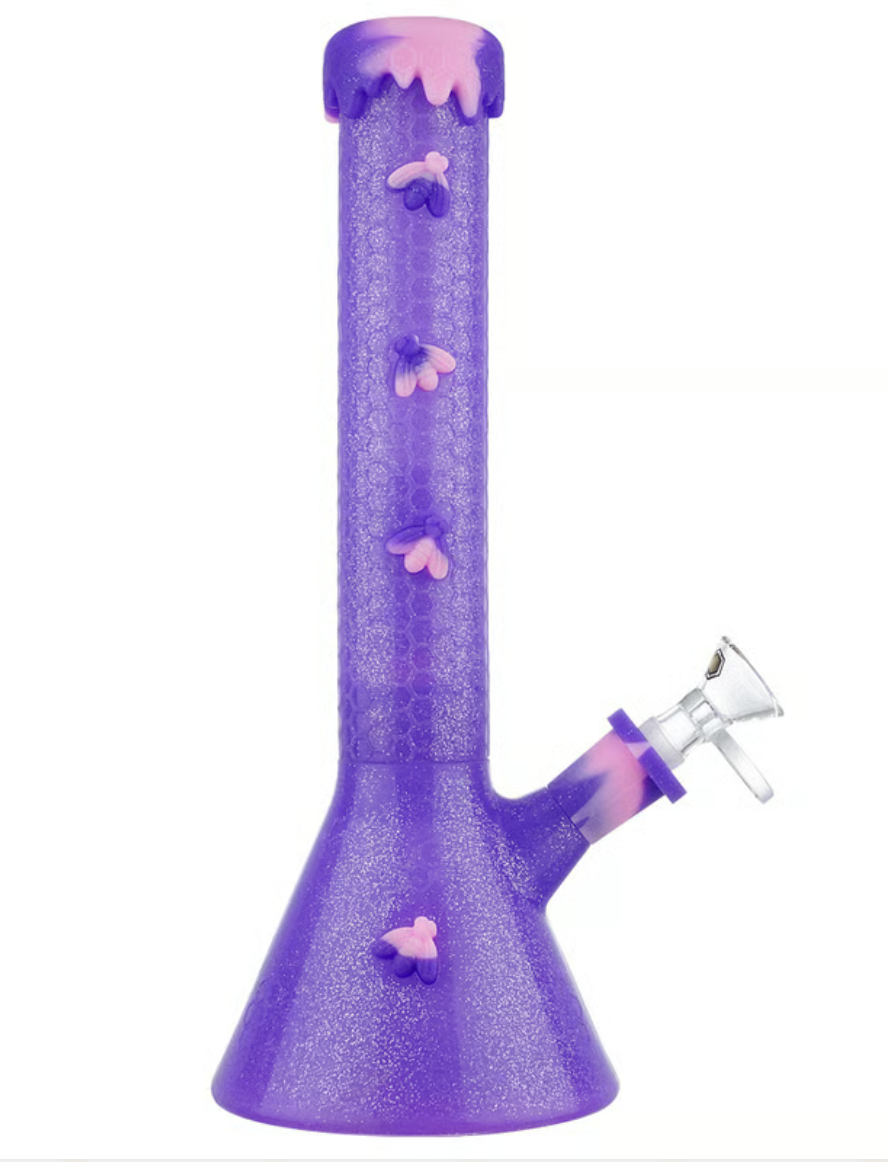 10.5 IN. Stratus OPAQUE Silicone Water Pipe with Inbuilt Shower Head Percolator