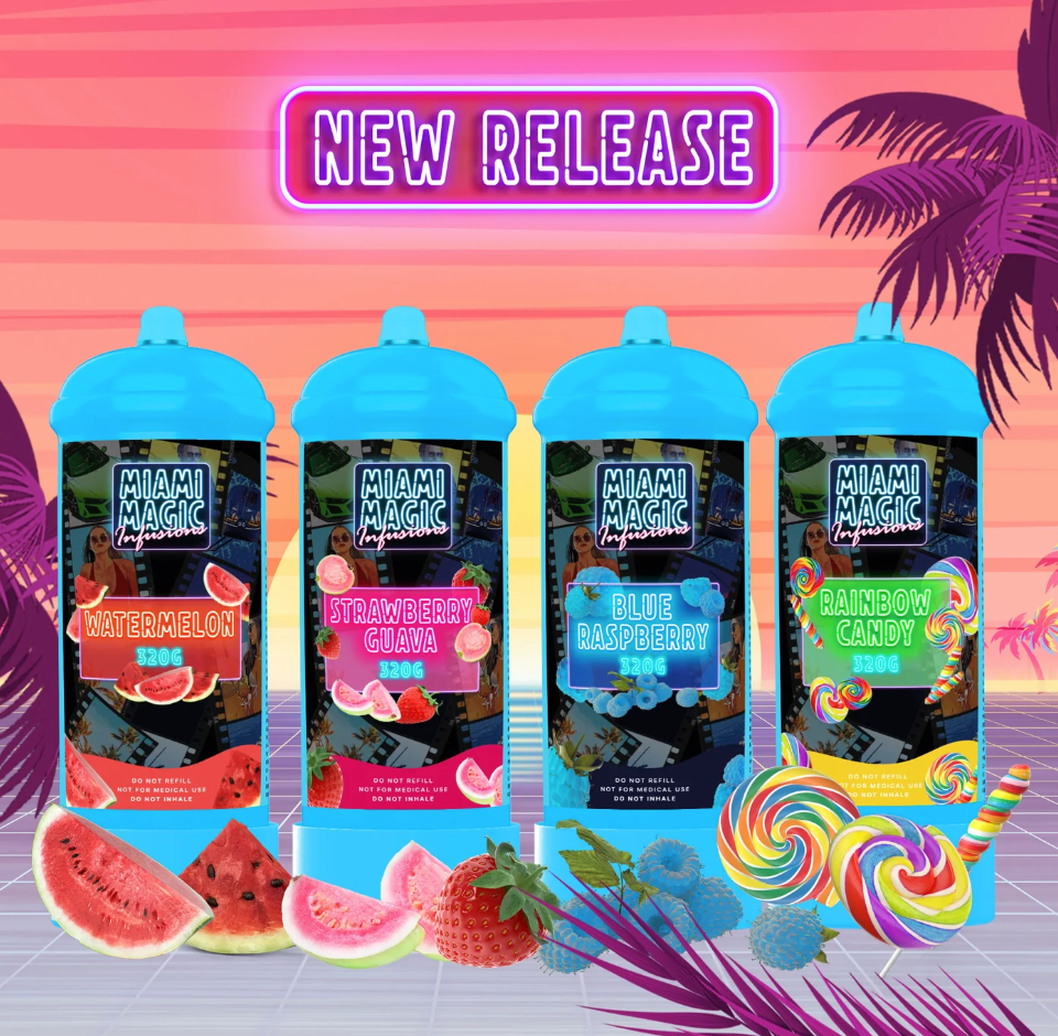 Miami Magic Infusions 320g N20 Cream Charger Canister (6 Pack)