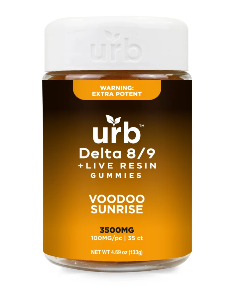 URB DELTA 8/9 + LIVE RESIN THC Gummies 3500MG - VOODOO SUNRISE
