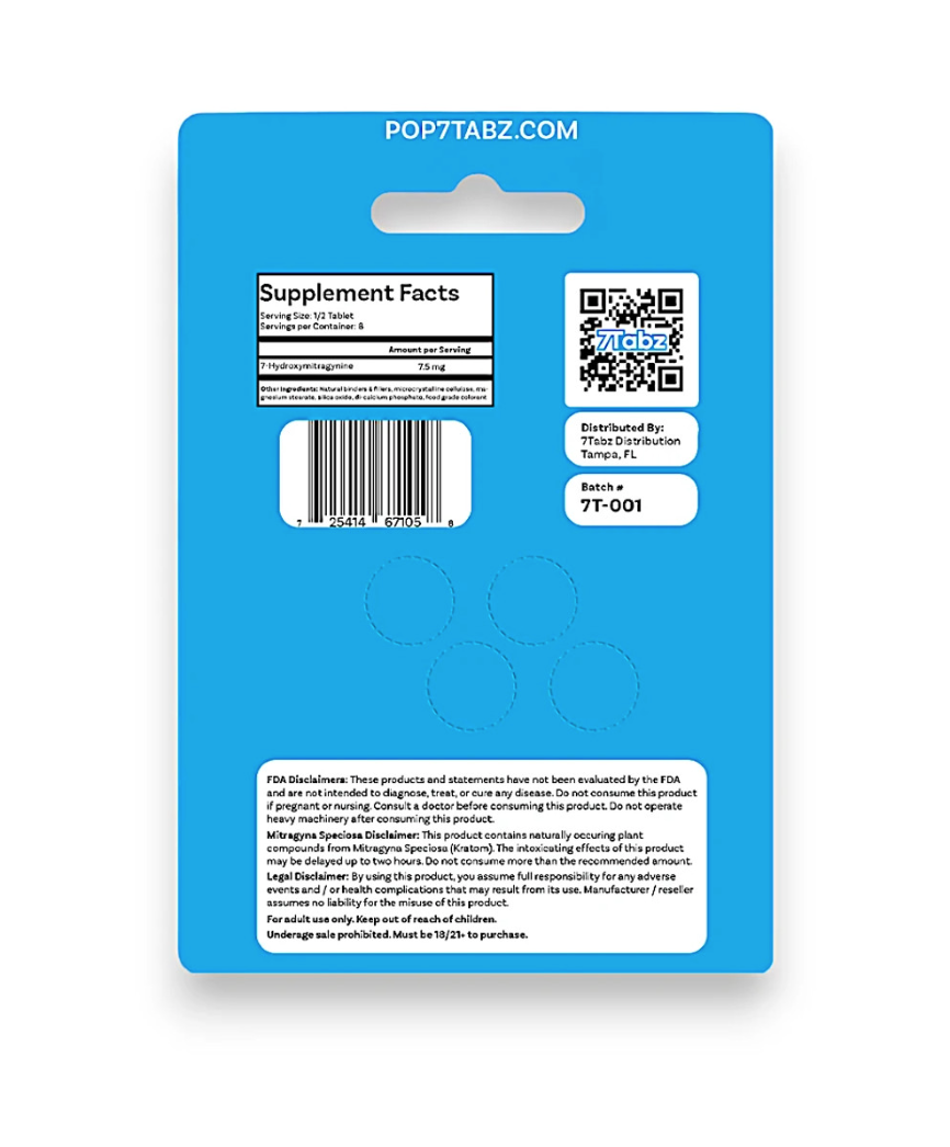 7Tabz 7-Hydroxymitragynine Pure Extract Tablets Box 4 x 10 / 15mg