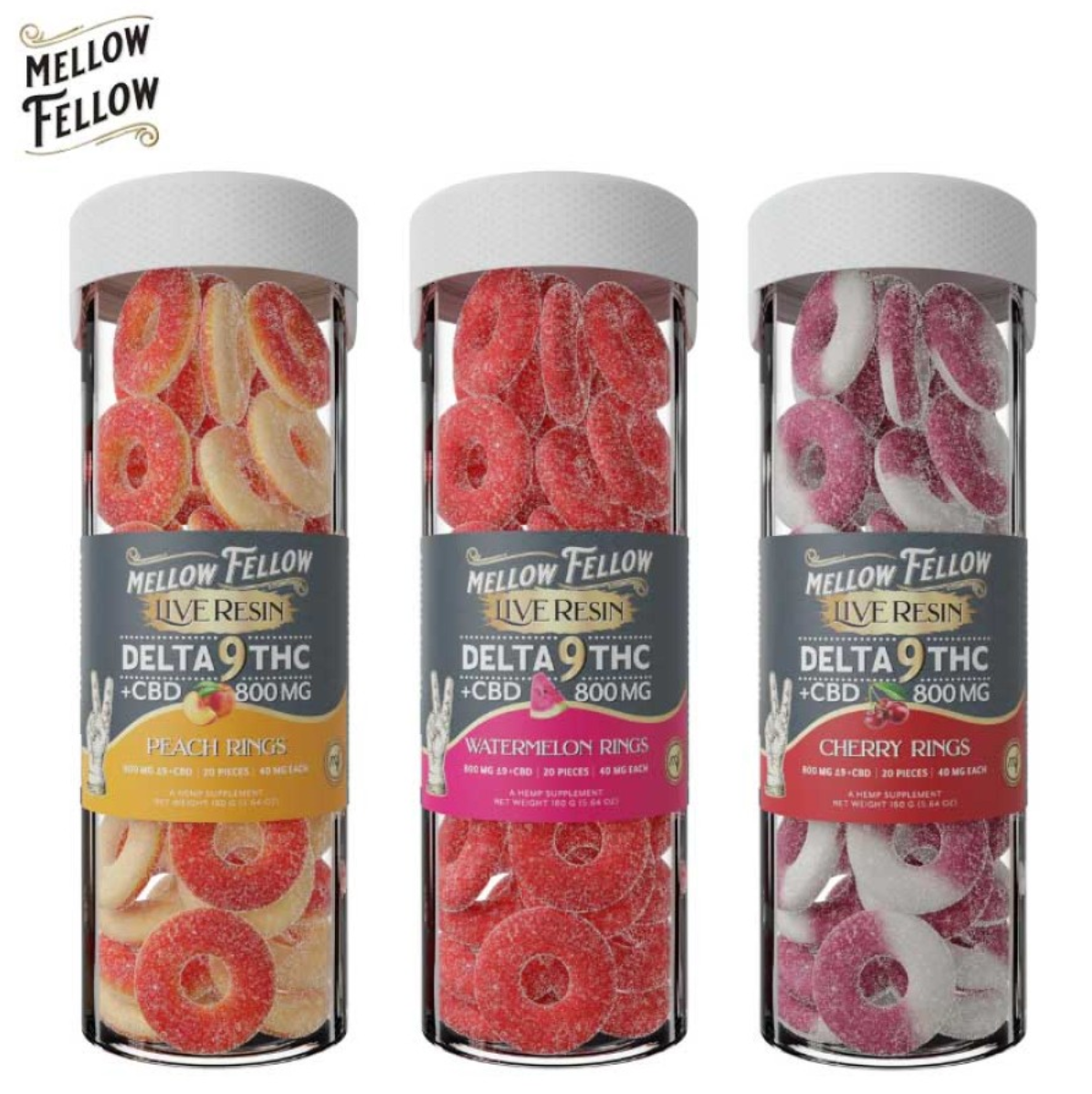 Mellow Fellow Delta 9 Live Resin Gummy Rings