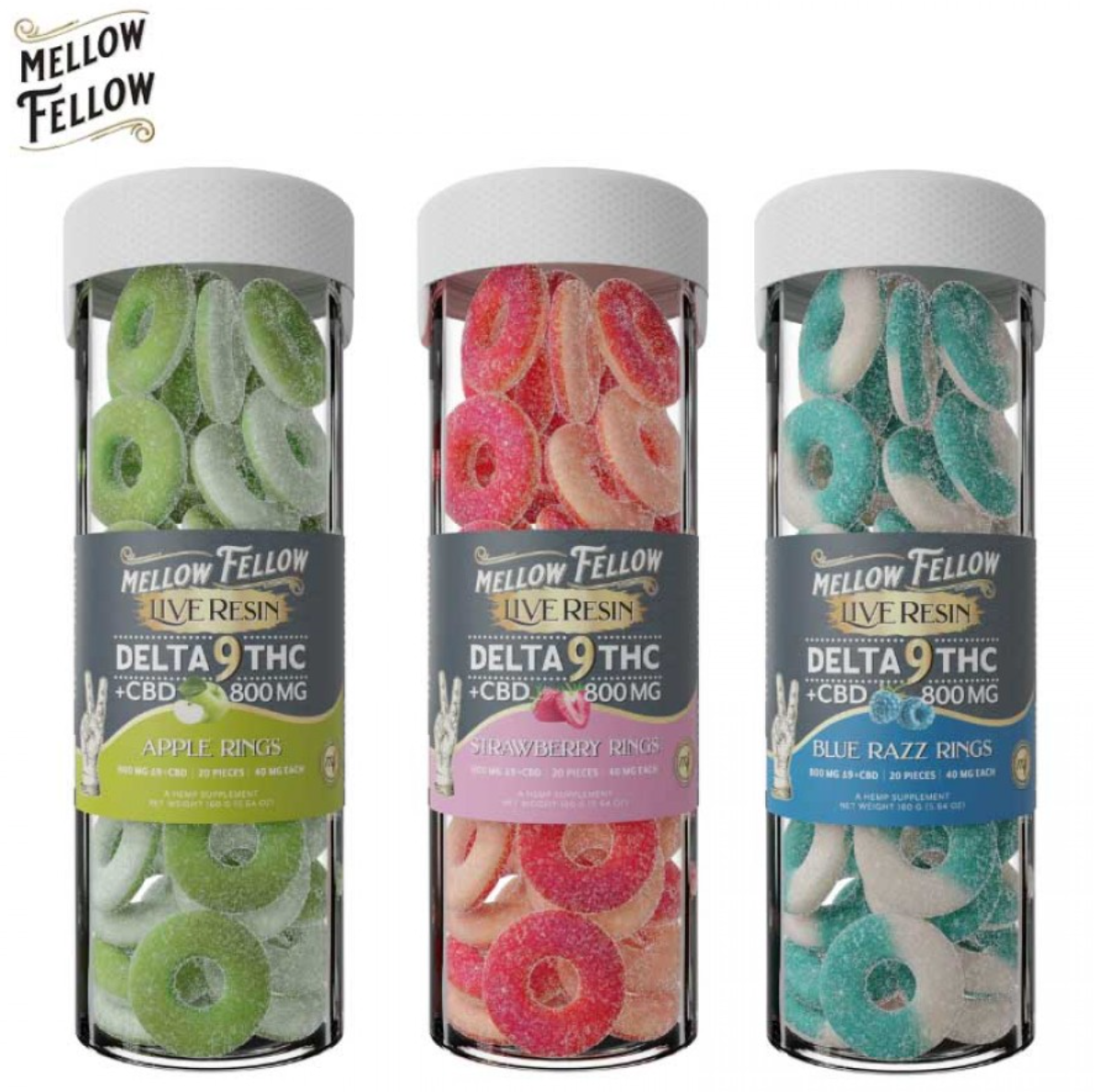 Mellow Fellow Delta 9 Live Resin Gummy Rings