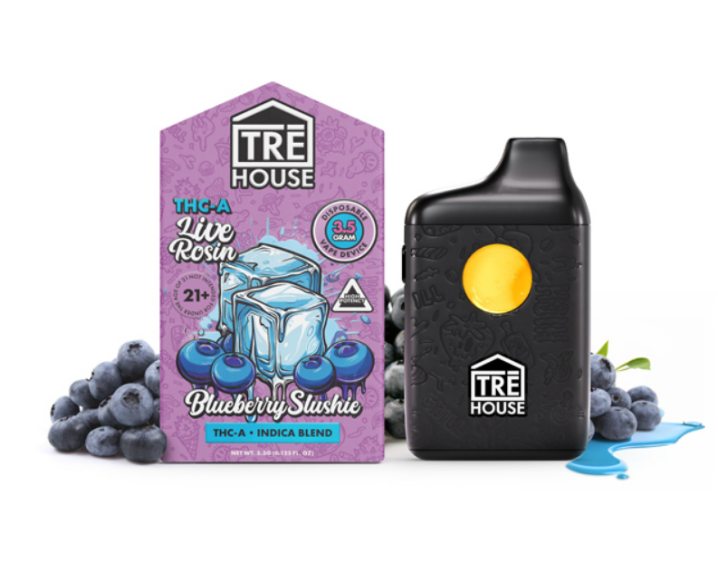 Tre House - Blueberry Slushie Indica Live Rosin THCA Vape Pen