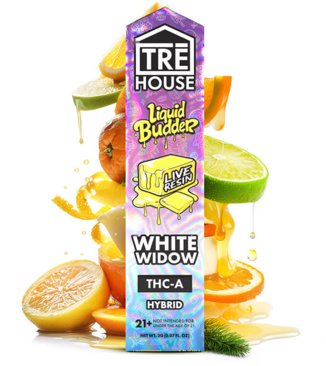 Tre House - White Widow Hybrid THC-A Live Resin Liquid Budder Vape Pen