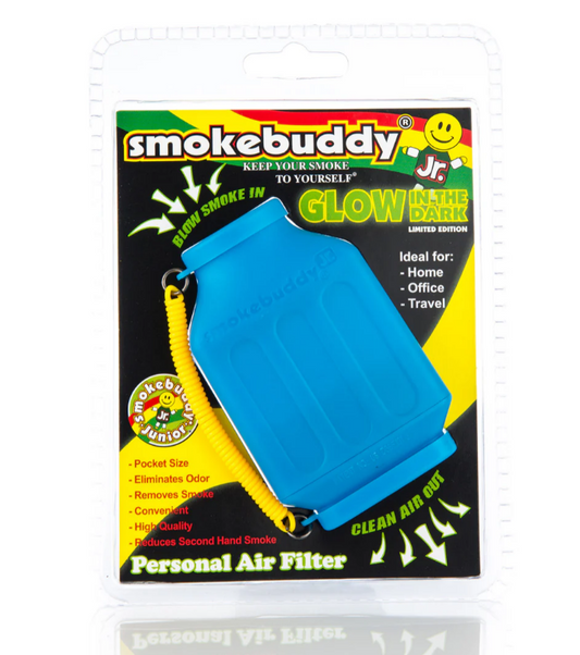 Blue Glow in The Dark Smokebuddy Junior Personal Air Filter