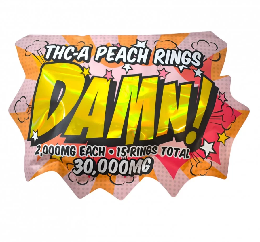 DAMN! THC-A Gummies 30,000mg - 15 Gummies (Super Potent)