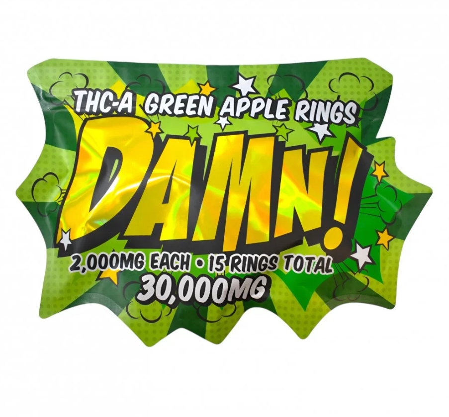DAMN! THC-A Gummies 30,000mg - 15 Gummies (Super Potent)