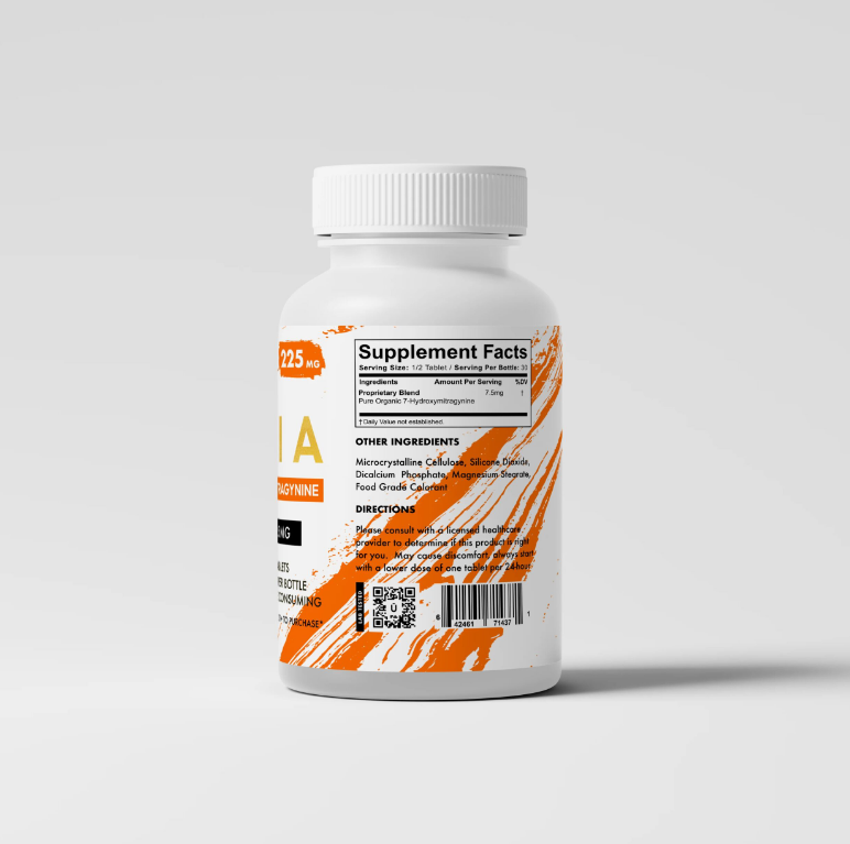 225mg Bottle | 15x 15mg Tablets | 7-Hydroxymitragynine