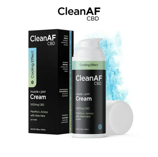 CLEANAF CBD Cooling Pain Relief Cream 5000MG 3.4oz