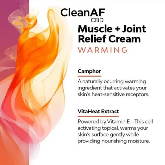 CLEANAF CBD Warming Pain Relief Cream 5000MG 3.4oz