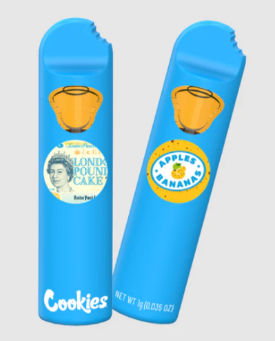 Cookies 2G THC-A Dual Chamber Vape - Apples & Bananas + London Pound Cake 75 (Sativa Hybrid)