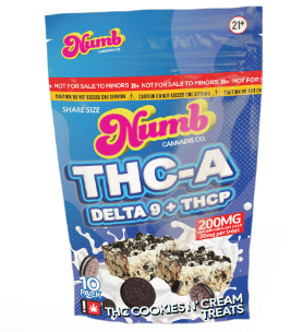 Numb - THC-A + Delta 9 + THCP Cookies N’ Cream Treats