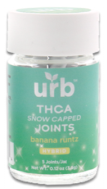 URB - Snowapped THC-A Joints 3.5 GM / 5 CT BANANA RUNTZ (HYBRID)