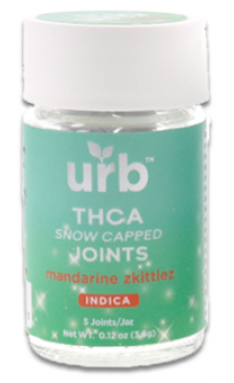 URB - Snowapped THC-A Joints 3.5 GM / 5 CT MANDARIN SKITTLEZ (INDICA)