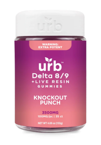 URB DELTA 8/9 + LIVE RESIN THC Gummies 3500MG - KNOCKOUT PUNCH