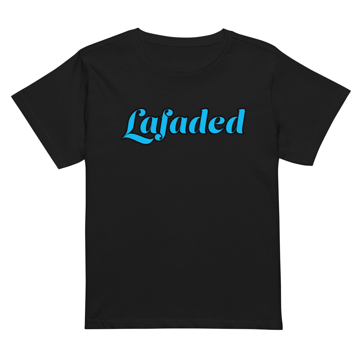 Lafaded Women’s high-waisted Tee - Blue Logo